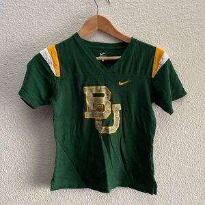 Girls Baylor Bears #1 Nike Short Sleeve V-Neck T-Shirt Size Large 12-13 Years